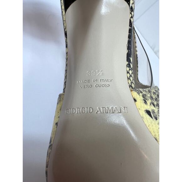 Giorgio Armani Snakeskin Ankle Strap Heel Stiletto Size 9 - Picture 10 of 10